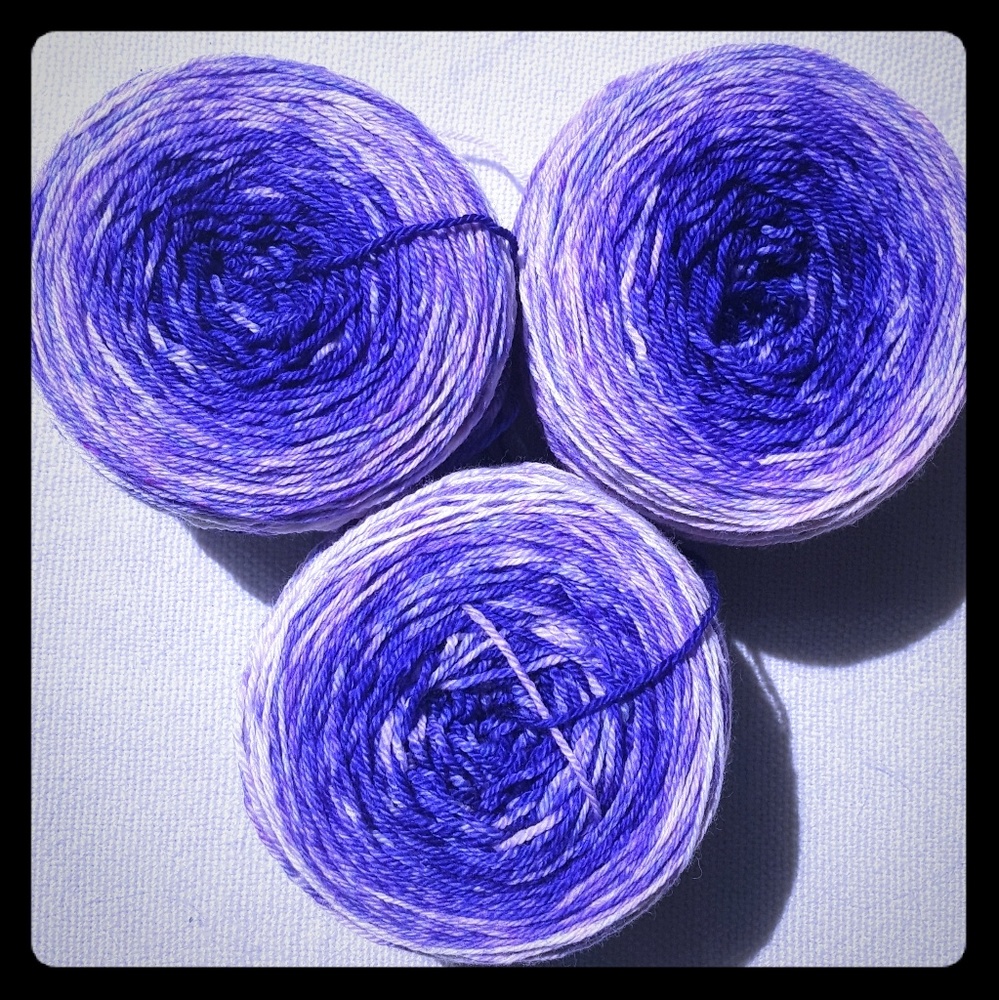 Hand dyed yarn